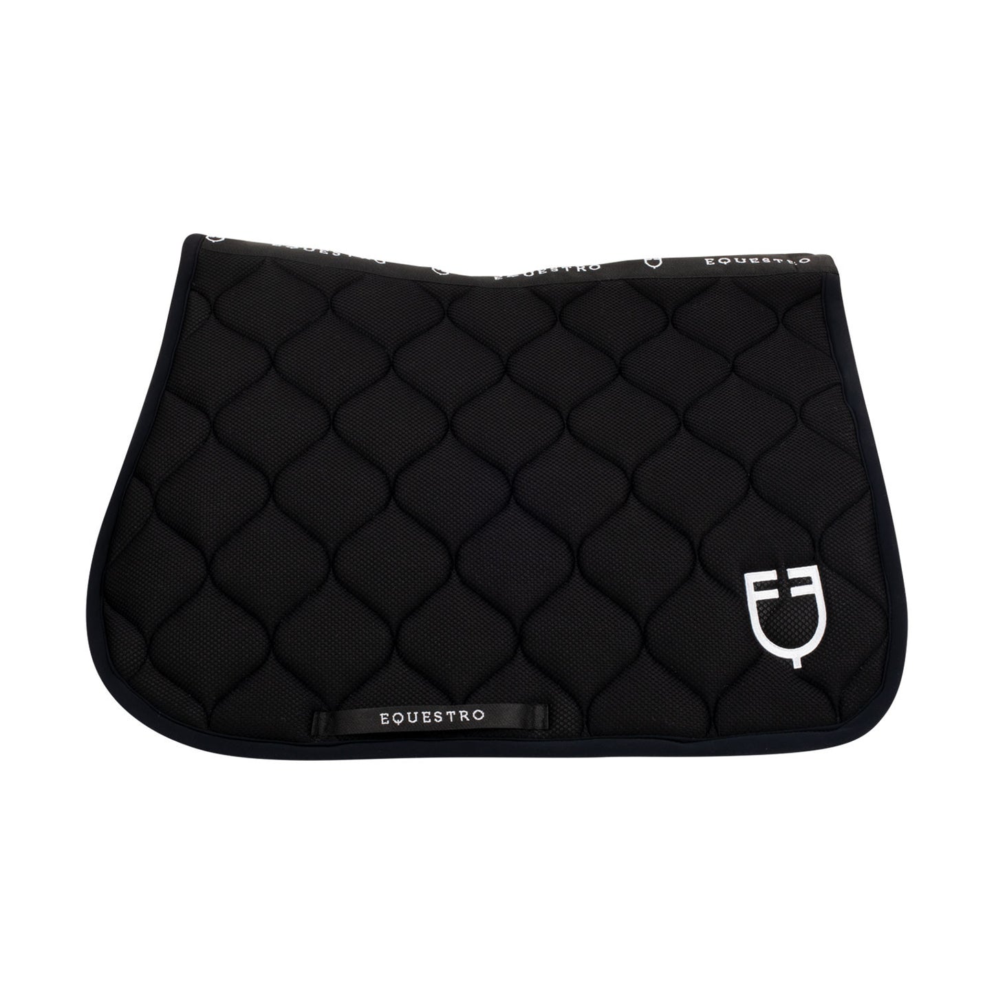 Sudadera para silla de salto de tela perforada y logo Equestro - Negro