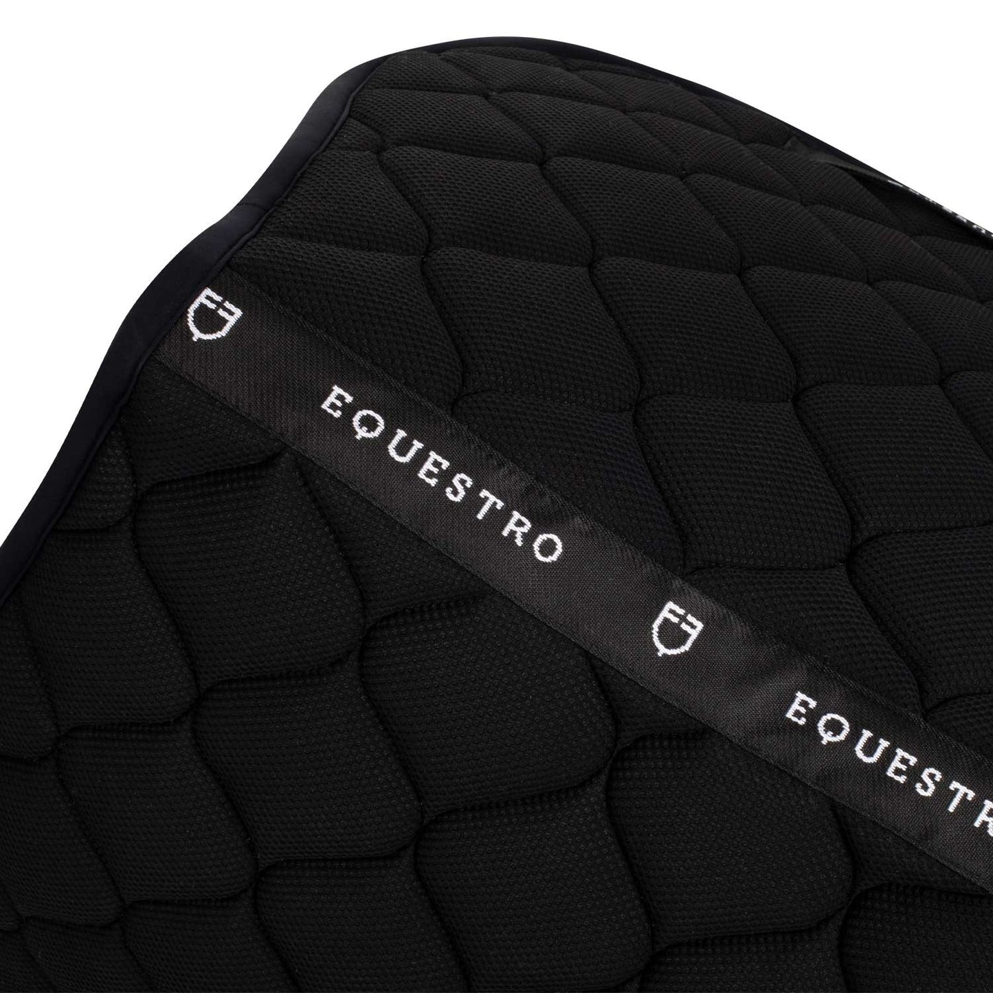 Sudadera para silla de salto de tela perforada y logo Equestro - Negro