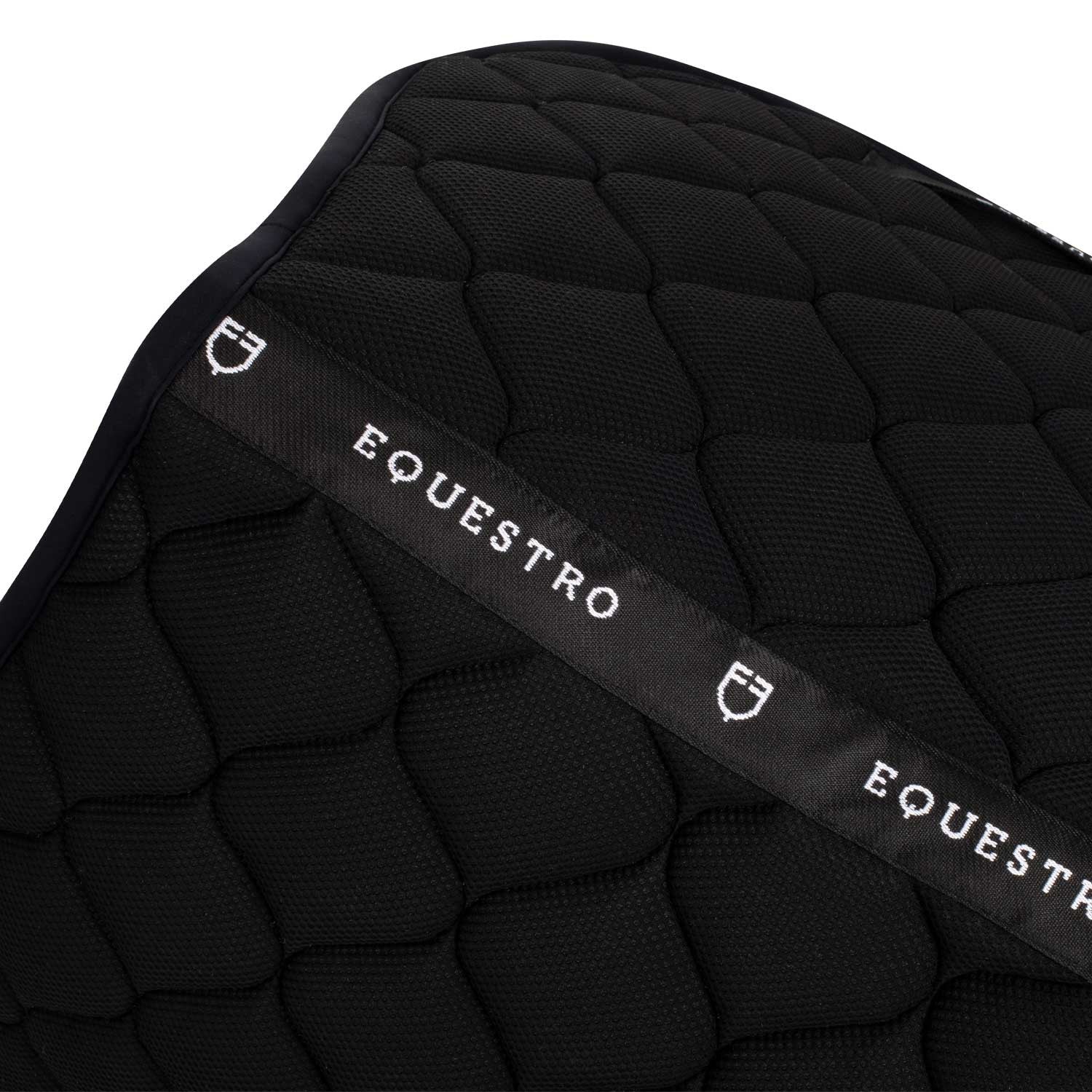 Sudadera para silla de salto de tela perforada y logo Equestro - Negro