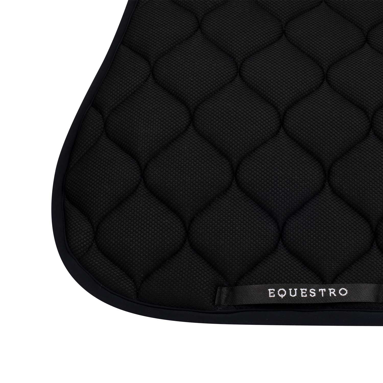 Sudadera para silla de salto de tela perforada y logo Equestro - Negro