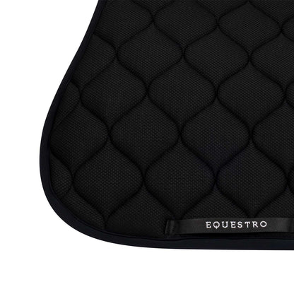 Sudadera para silla de salto de tela perforada y logo Equestro - Negro