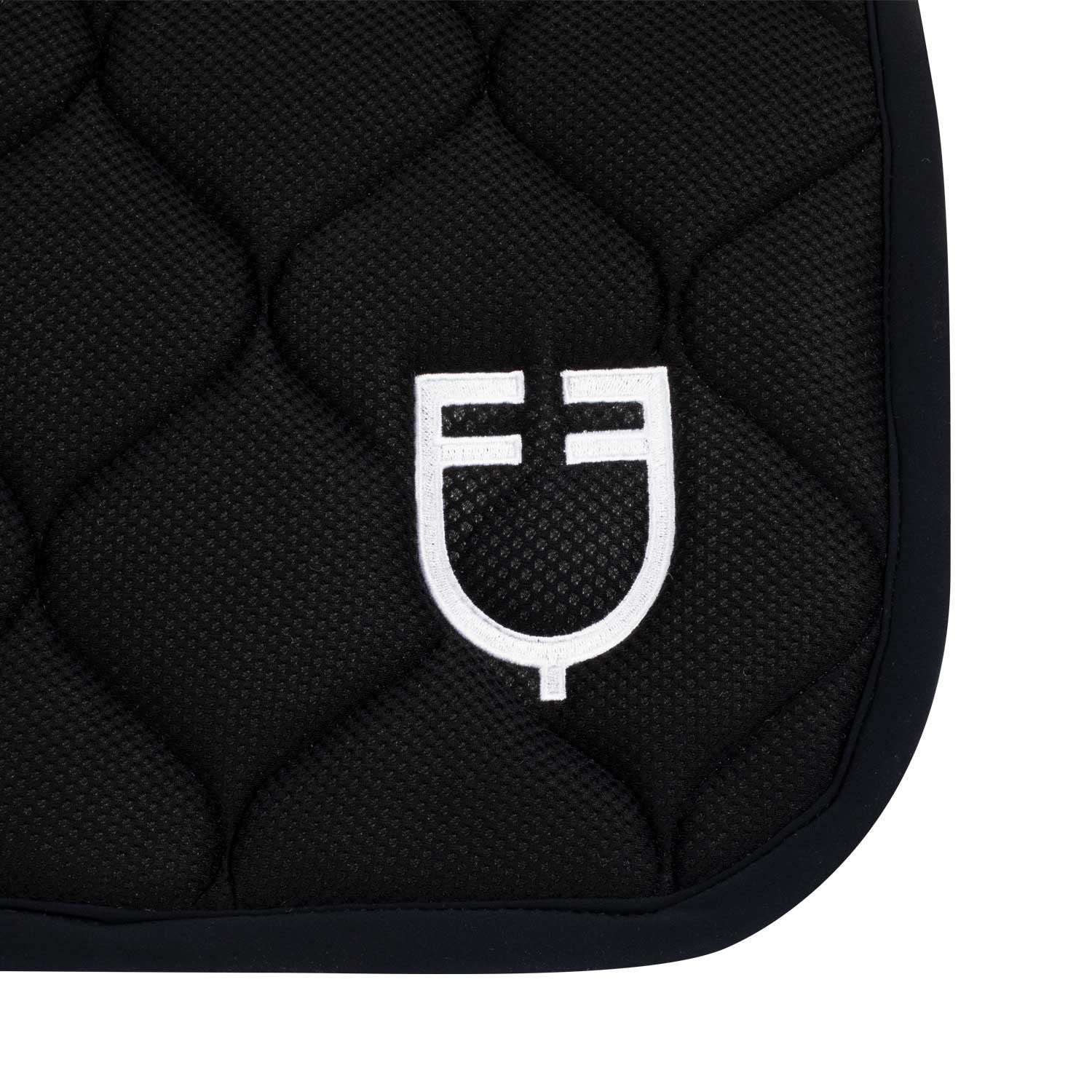 Sudadera para silla de salto de tela perforada y logo Equestro - Negro