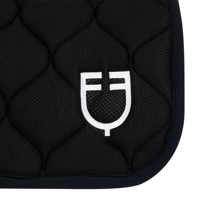 Sudadera para silla de salto de tela perforada y logo Equestro - Negro
