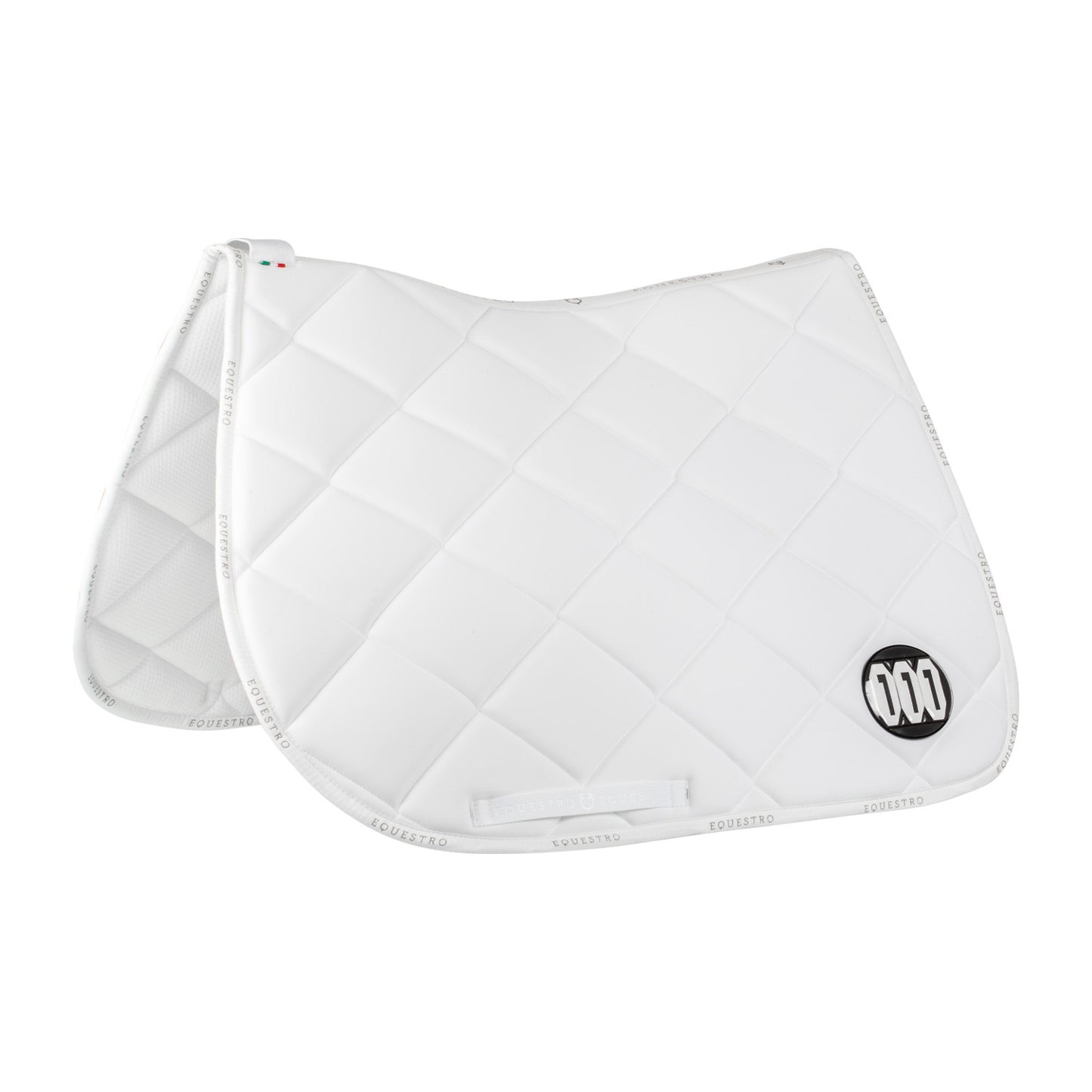 Sudadera de salto de tejido técnico con porta-números Equestro - White/White