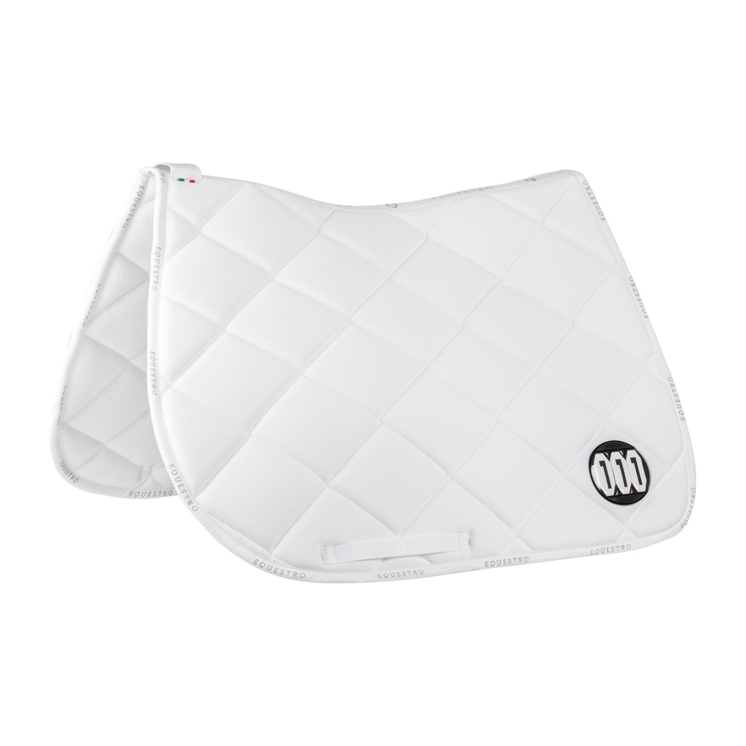 Sudadera de salto de tejido técnico con porta-números Equestro - White/White