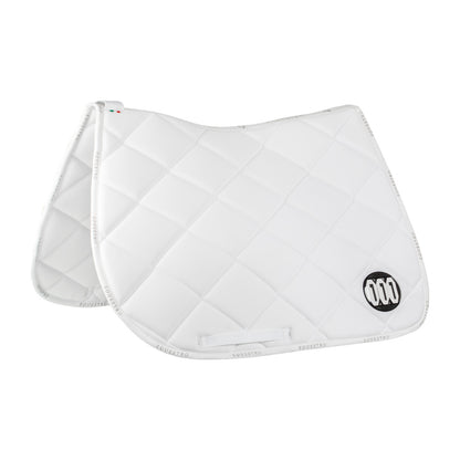 Sudadera de salto de tejido técnico con porta-números Equestro - White/White