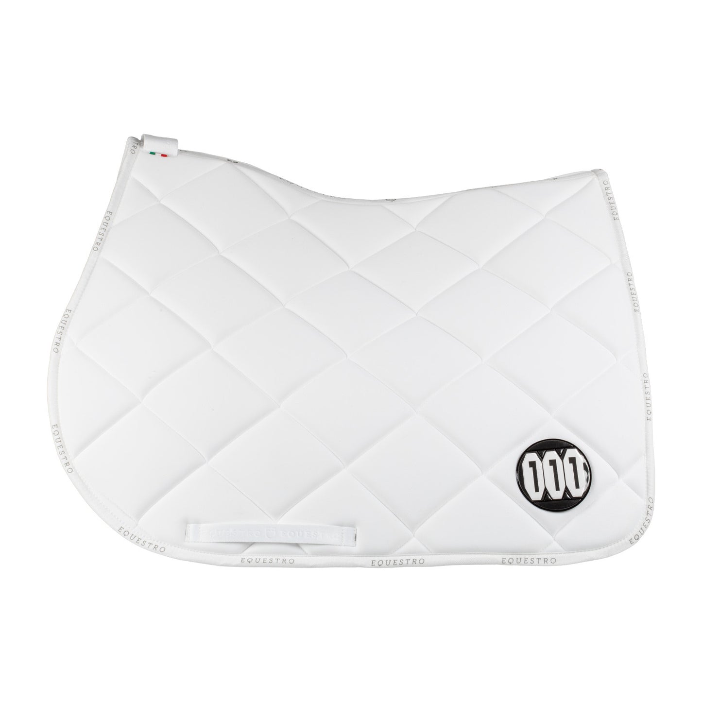Sudadera de salto de tejido técnico con porta-números Equestro - White/White