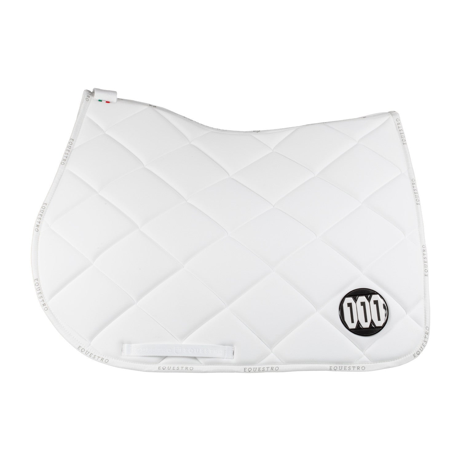 Sudadera de salto de tejido técnico con porta-números Equestro - White/White