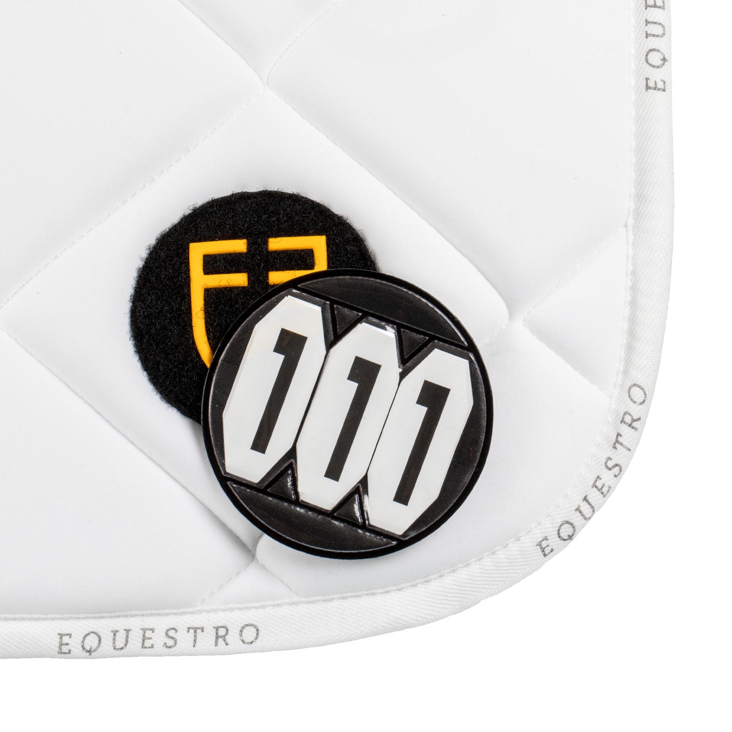 Sudadera de salto de tejido técnico con porta-números Equestro - White/White