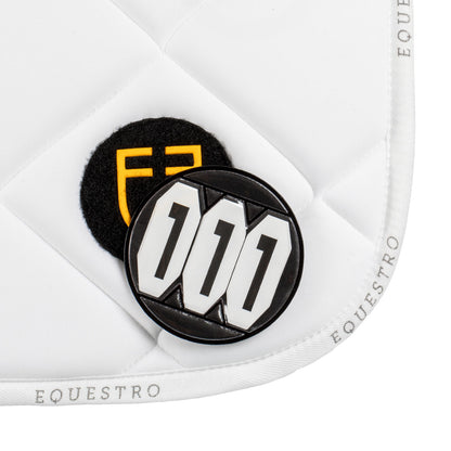 Sudadera de salto de tejido técnico con porta-números Equestro - White/White