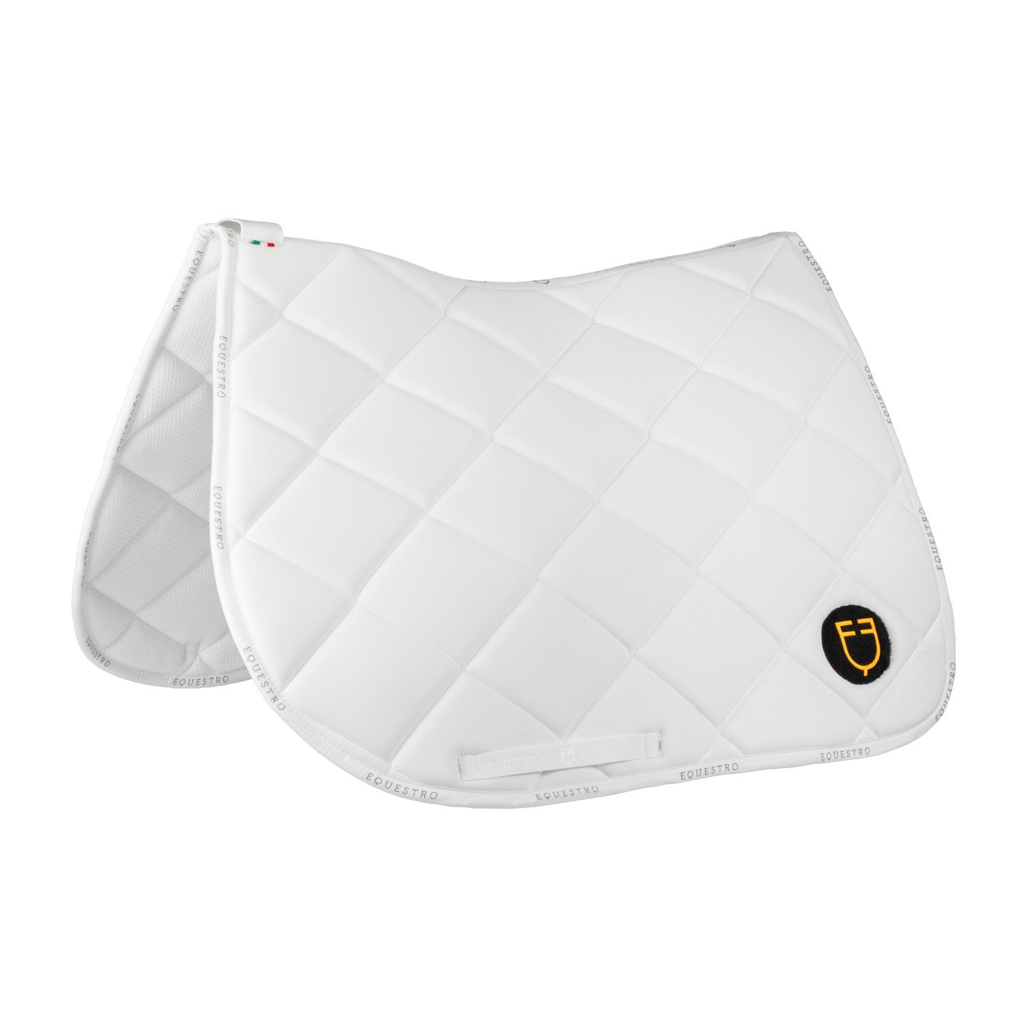 Sudadera de salto de tejido técnico con porta-números Equestro - White/White