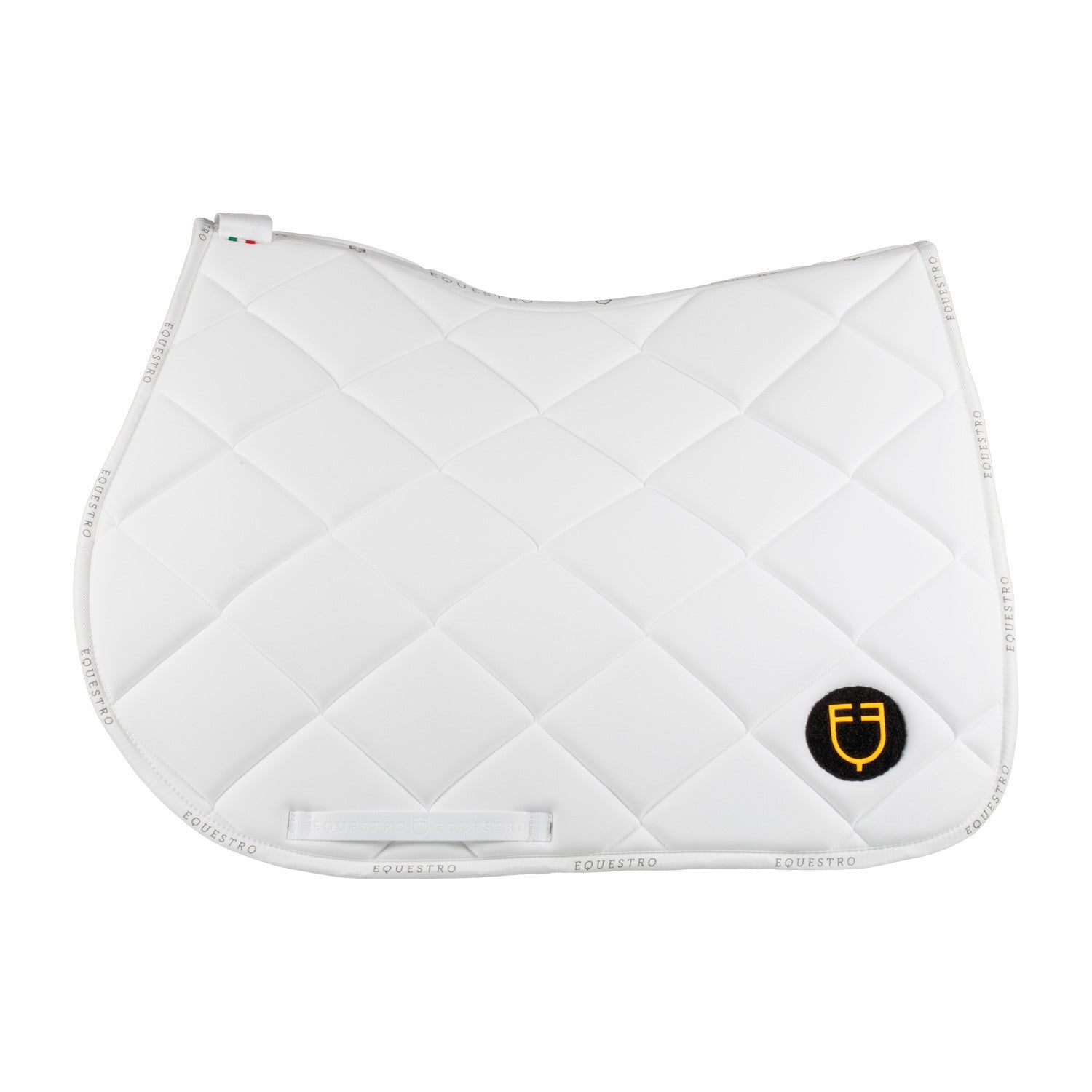 Sudadera de salto de tejido técnico con porta-números Equestro - White/White