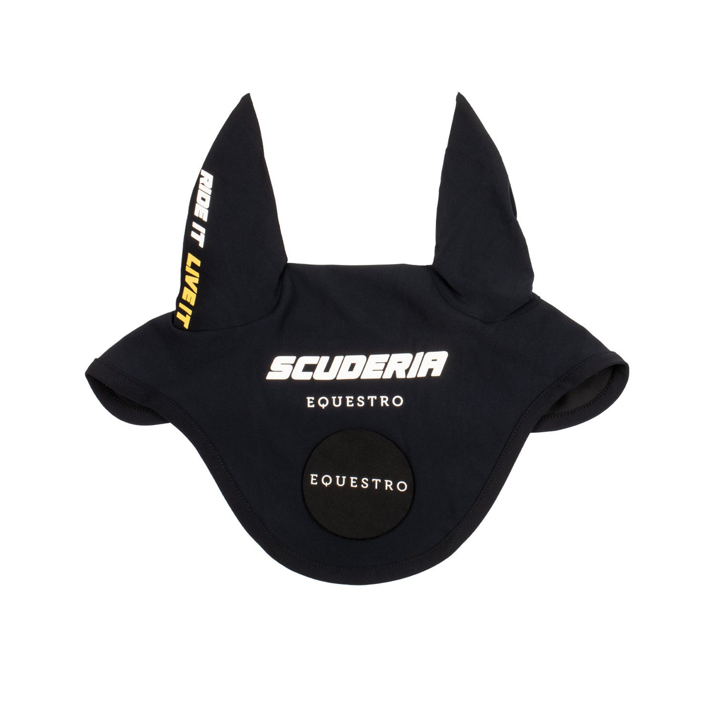 Gorro de tejido técnico con parche Scuderia Equestro - Negro