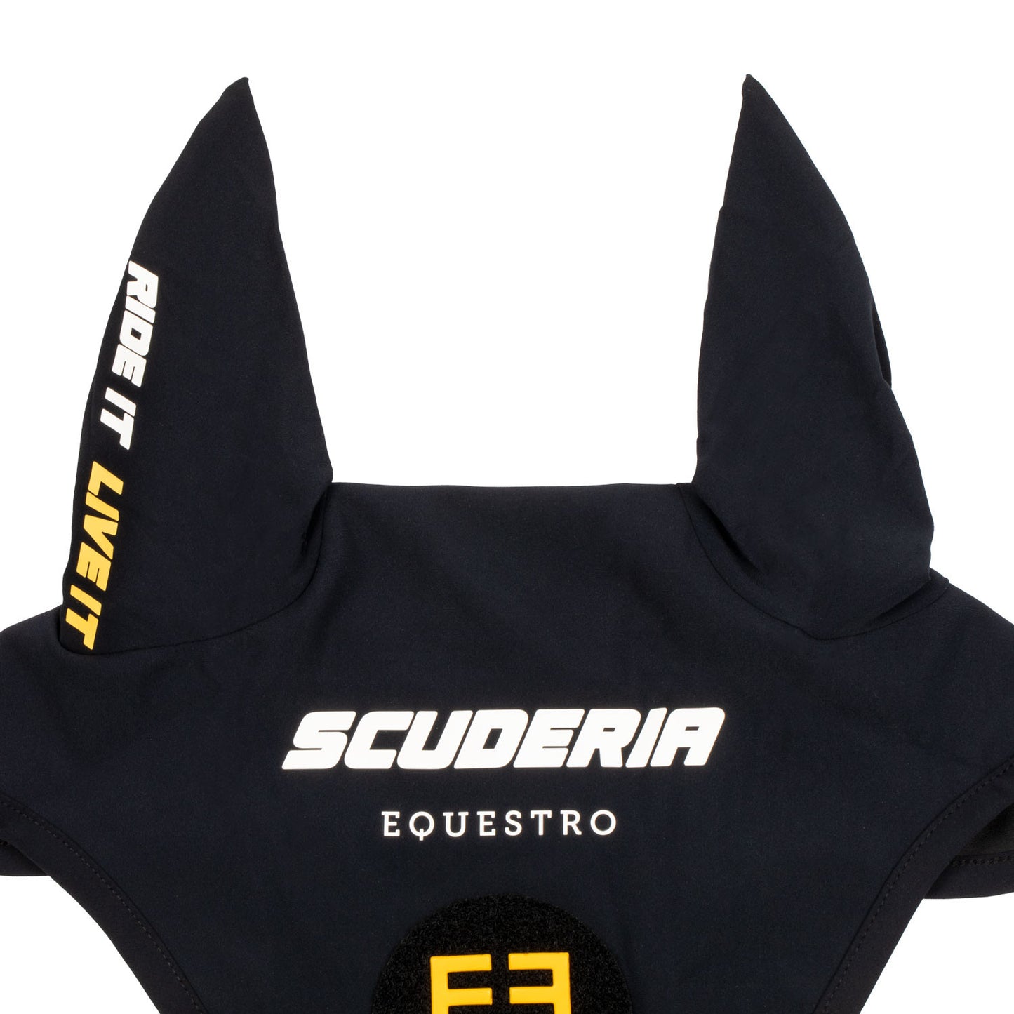 Gorro de tejido técnico con parche Scuderia Equestro - Negro