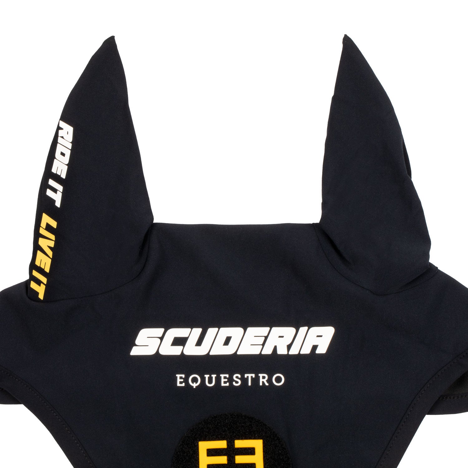 Gorro de tejido técnico con parche Scuderia Equestro - Negro