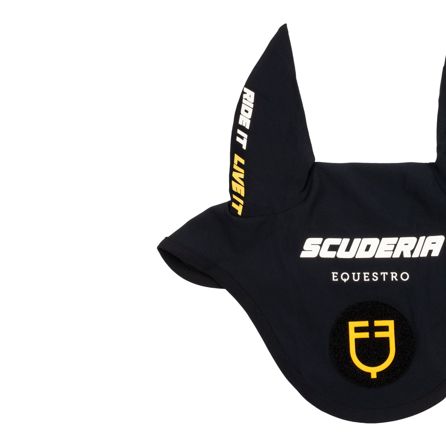 Gorro de tejido técnico con parche Scuderia Equestro - Negro