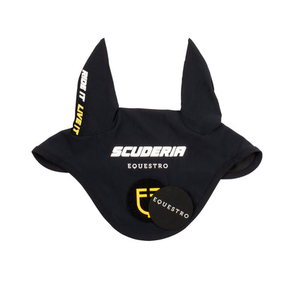 Gorro de tejido técnico con parche Scuderia Equestro - Negro