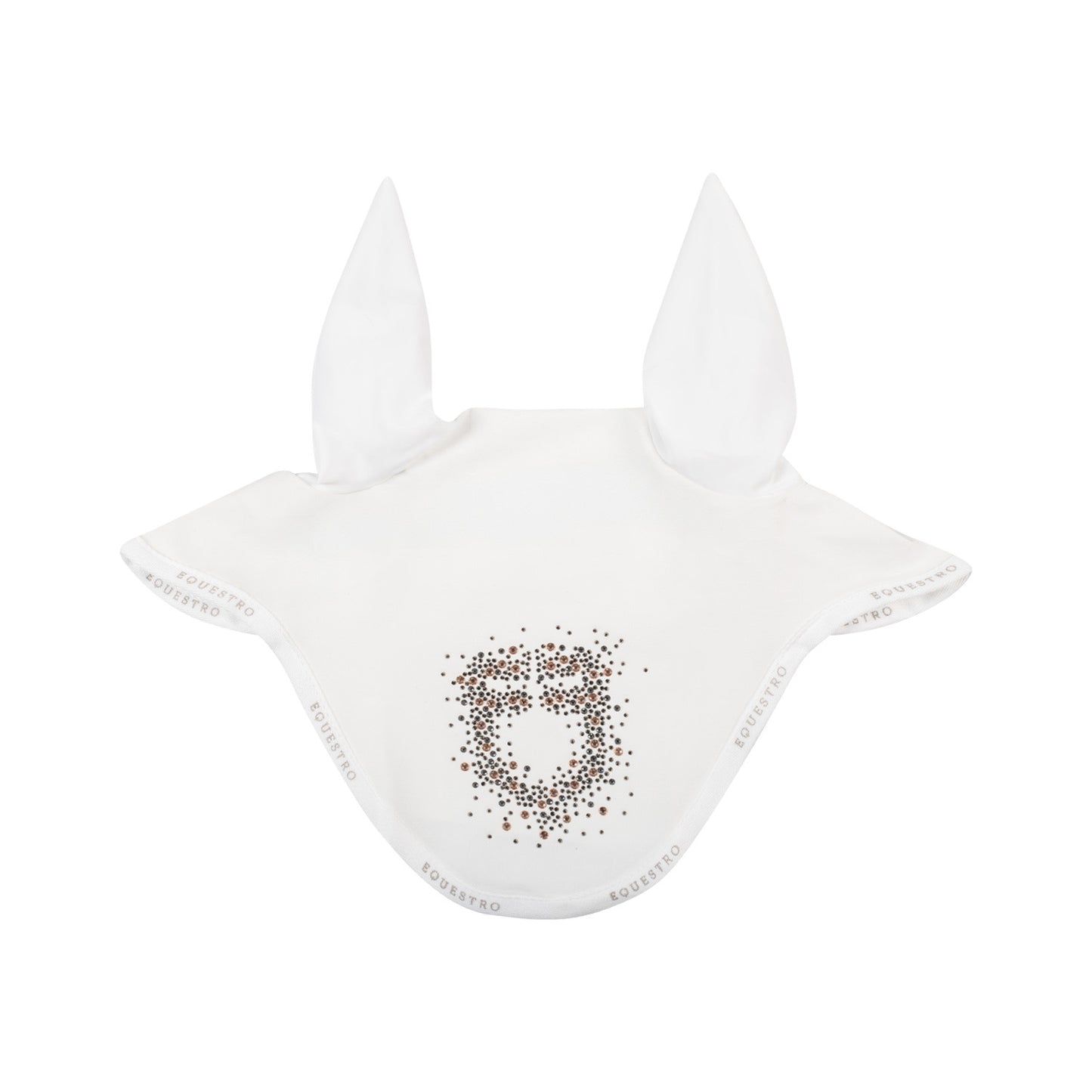 Gorro de tela técnica con logo brillante Equestro - Blanco