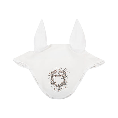 Gorro de tela técnica con logo brillante Equestro - Blanco