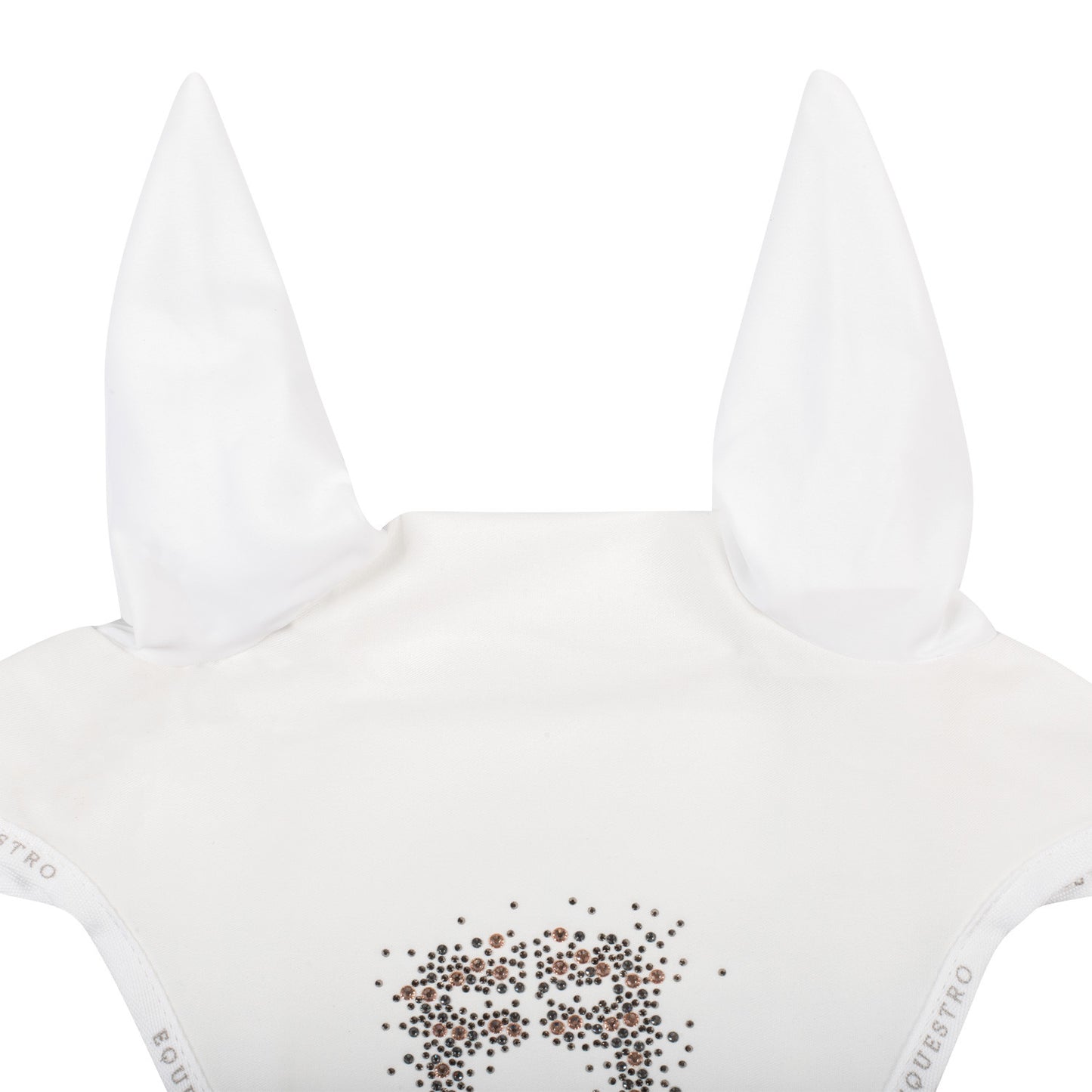 Gorro de tela técnica con logo brillante Equestro - Blanco