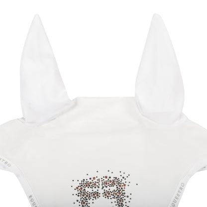 Gorro de tela técnica con logo brillante Equestro - Blanco