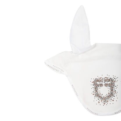 Gorro de tela técnica con logo brillante Equestro - Blanco