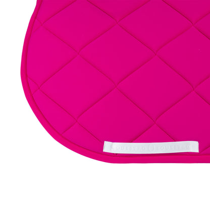 Salvapancera de salto GP acolchado con interior de panel de abeja Equestro - Fucsia/White