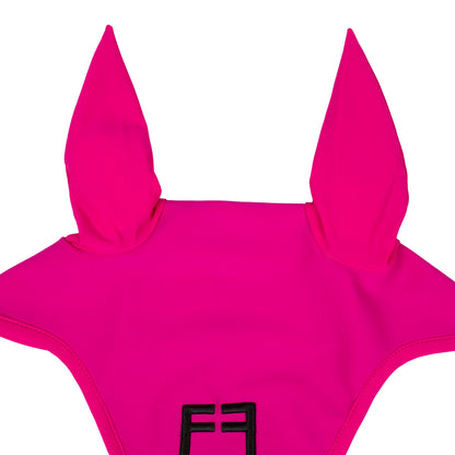 Gorro de tela técnica con logo Equestro - Fucsia/Black