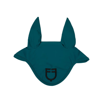 Gorro de tela técnica con logo Equestro - Petrol/Black