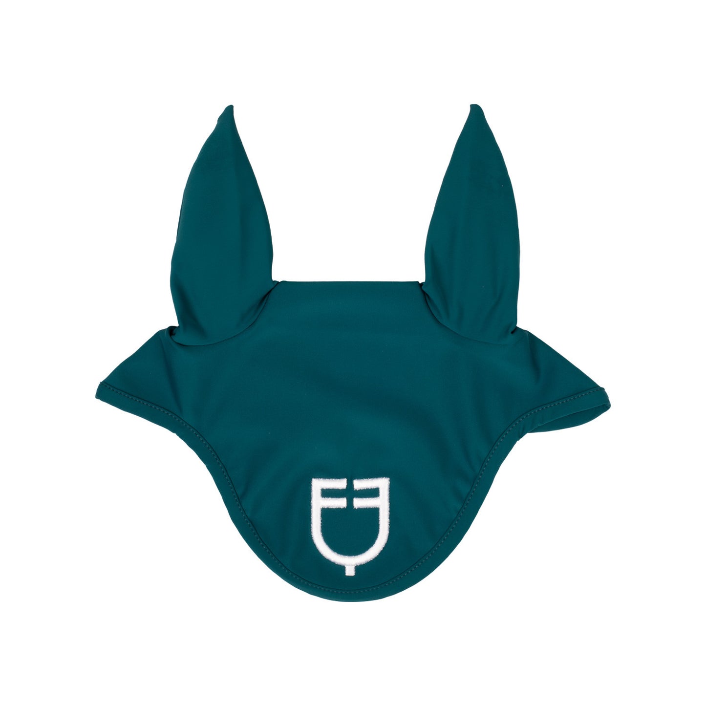 Gorro de tela técnica con logo Equestro - Petrol/White