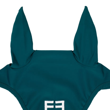 Gorro de tela técnica con logo Equestro - Petrol/White