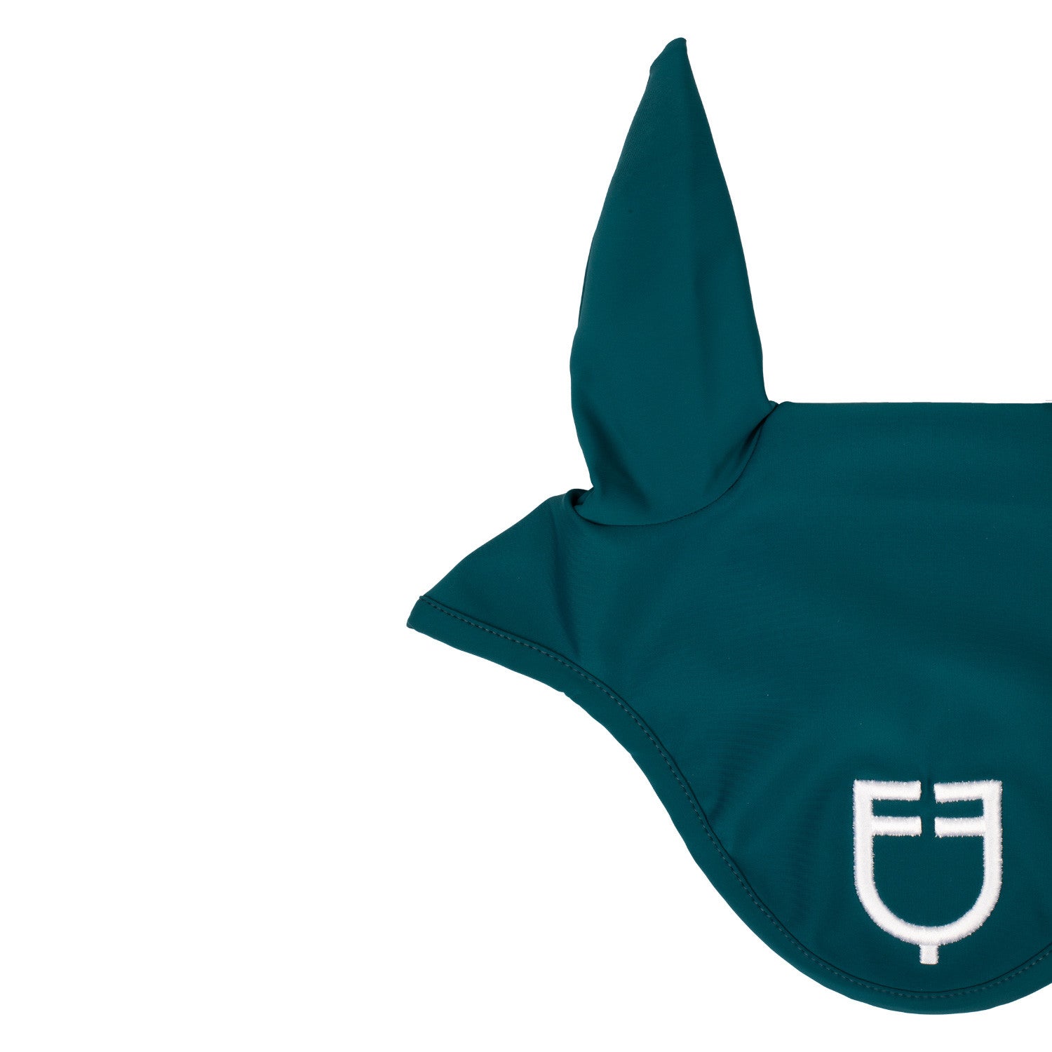 Gorro de tela técnica con logo Equestro - Petrol/White