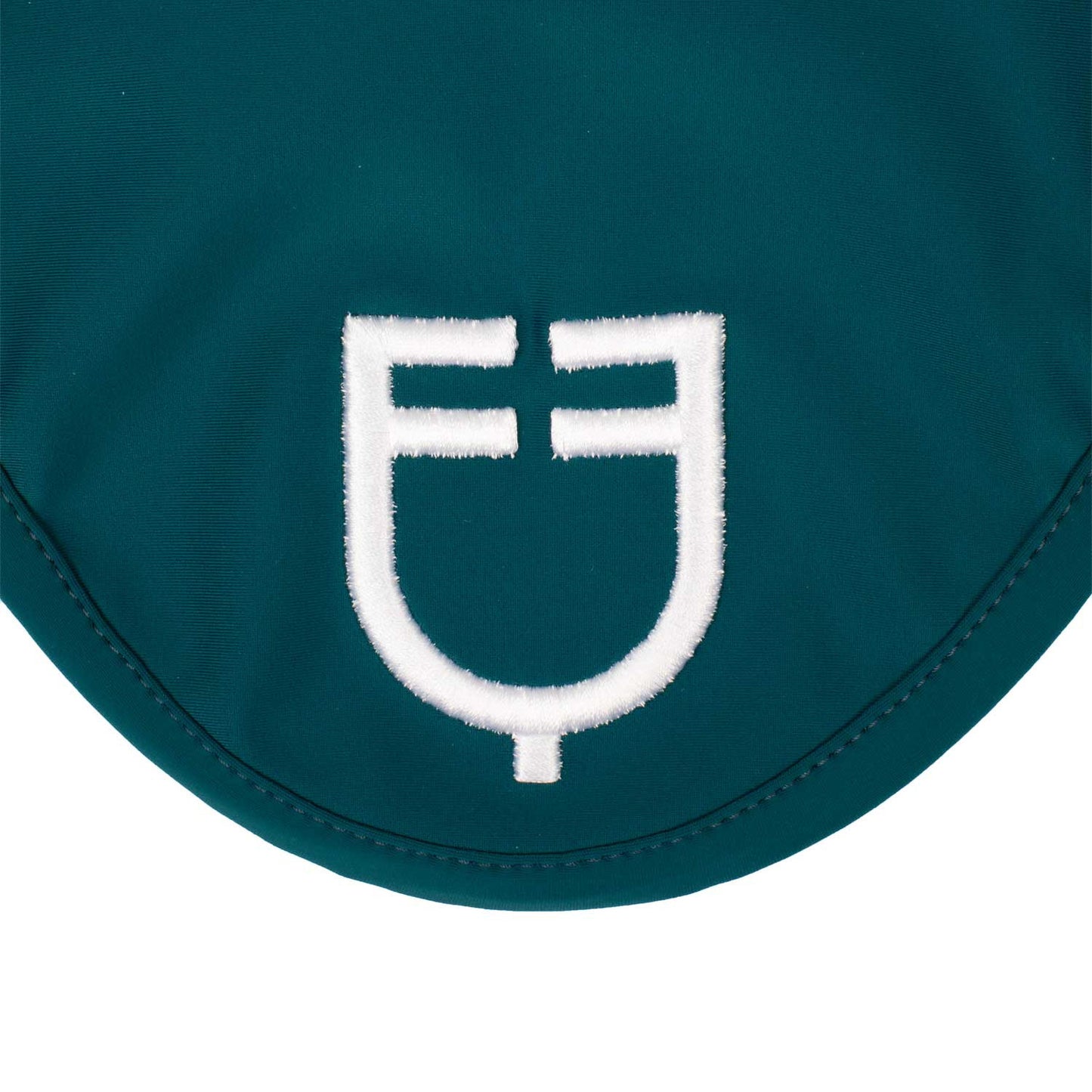 Gorro de tela técnica con logo Equestro - Petrol/White