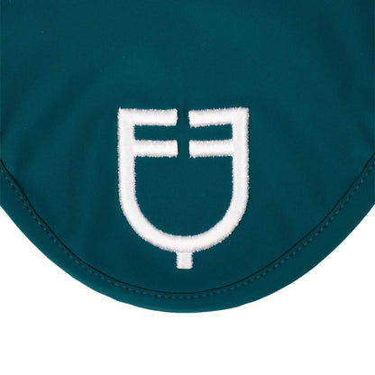 Gorro de tela técnica con logo Equestro - Petrol/White