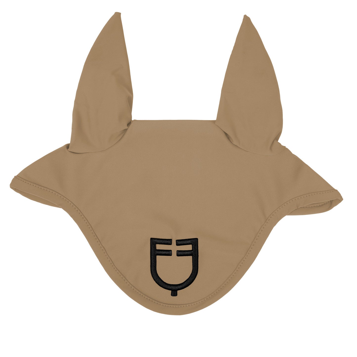 Gorro de tela técnica con logo Equestro - Sand/Black