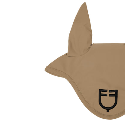 Gorro de tela técnica con logo Equestro - Sand/Black