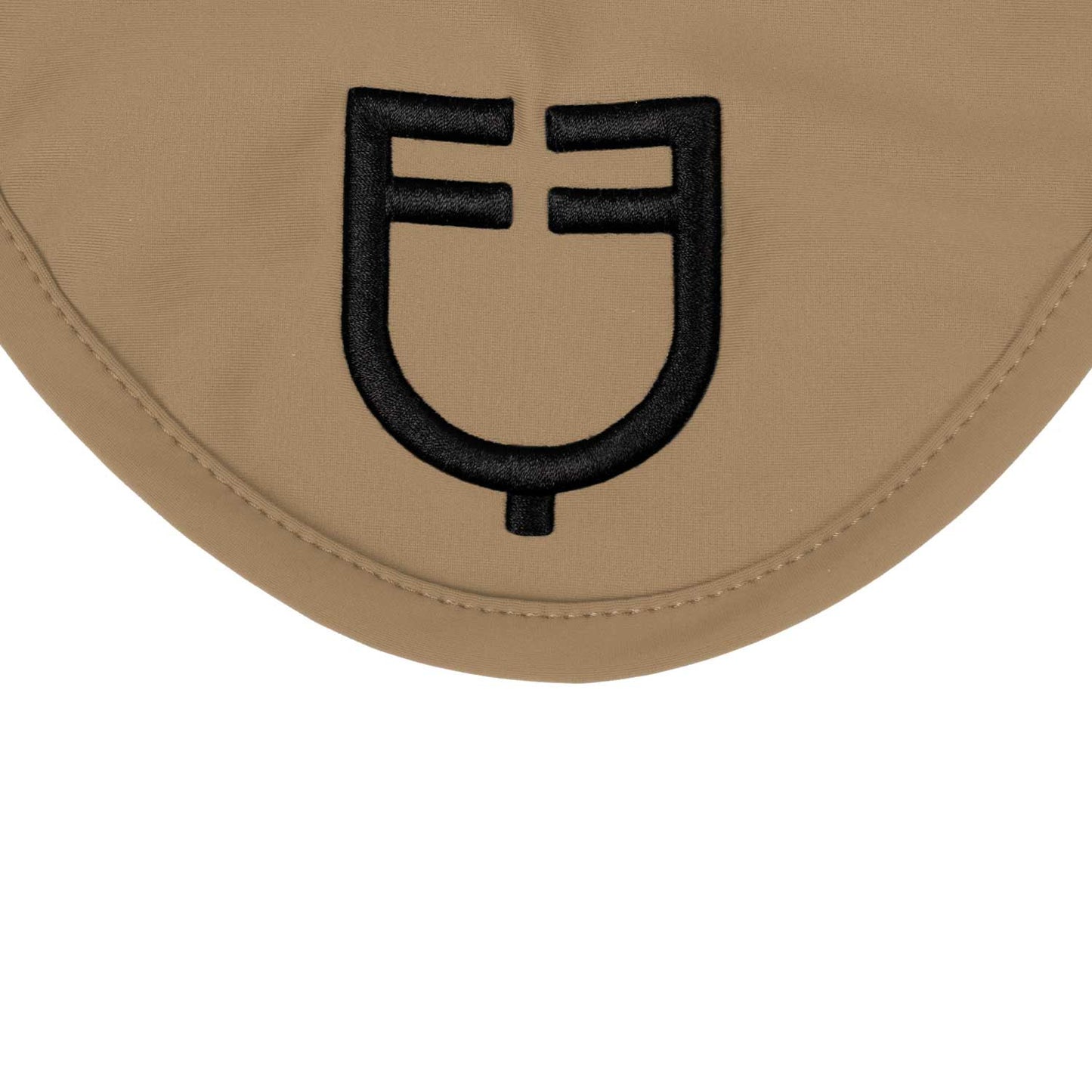Gorro de tela técnica con logo Equestro - Sand/Black