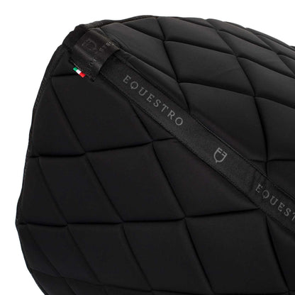 Manta de doma en tejido técnico con logo de strass Equestro - Negro