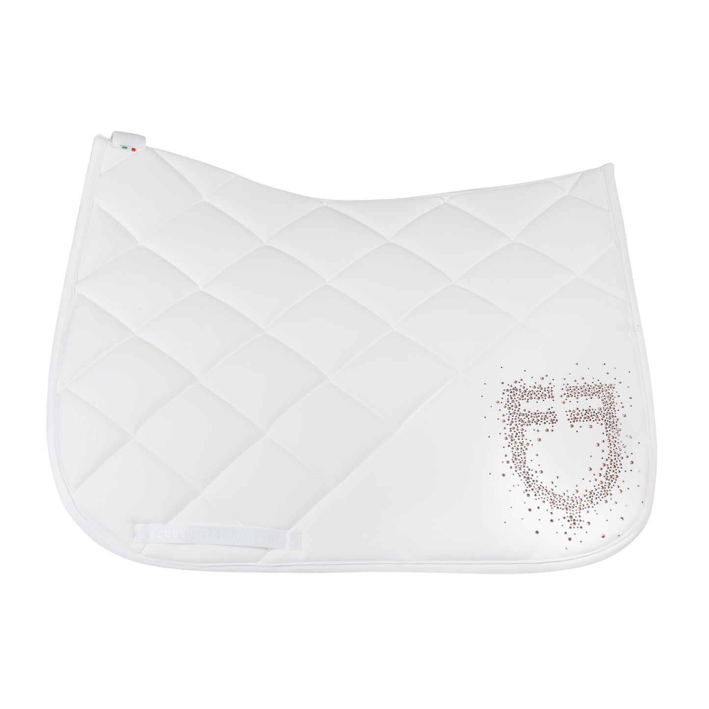 Manta de doma en tejido técnico con logo de strass Equestro - Blanco