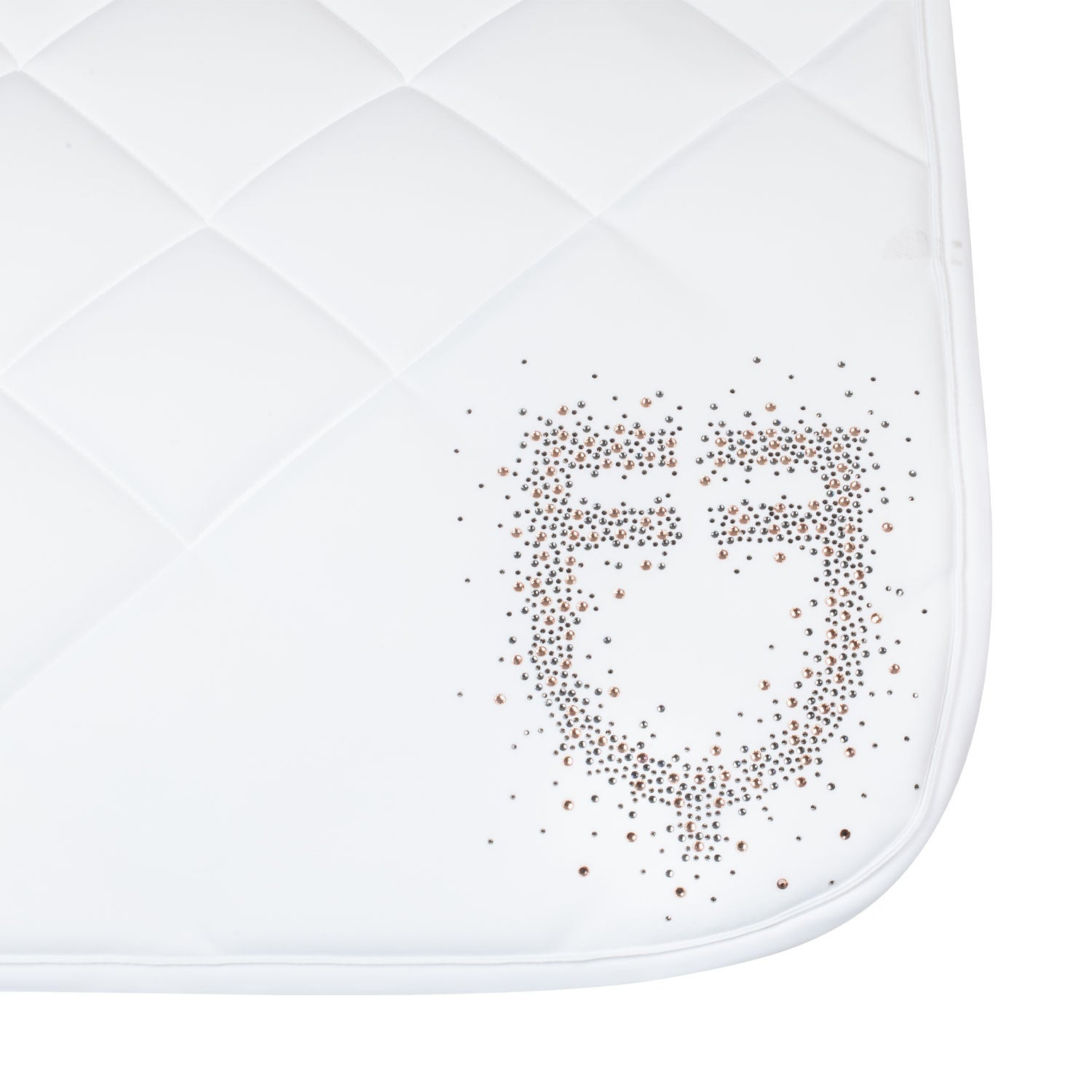 Manta de doma en tejido técnico con logo de strass Equestro - Blanco