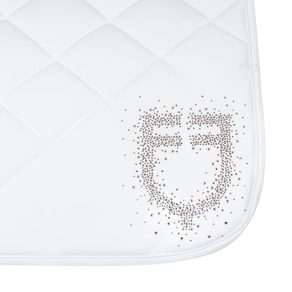 Manta de doma en tejido técnico con logo de strass Equestro - Blanco