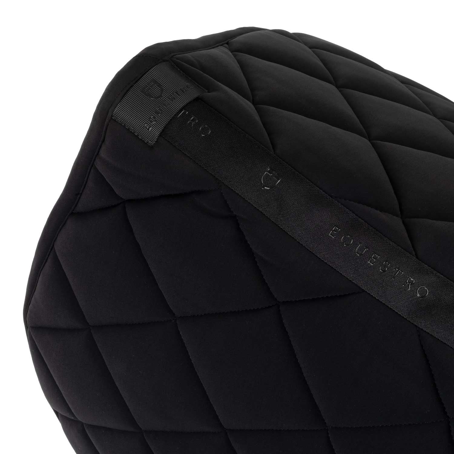 Sudadera para montar en tejido técnico con logo de strass Equestro - Negro