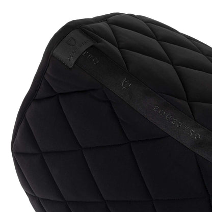 Sudadera para montar en tejido técnico con logo de strass Equestro - Negro
