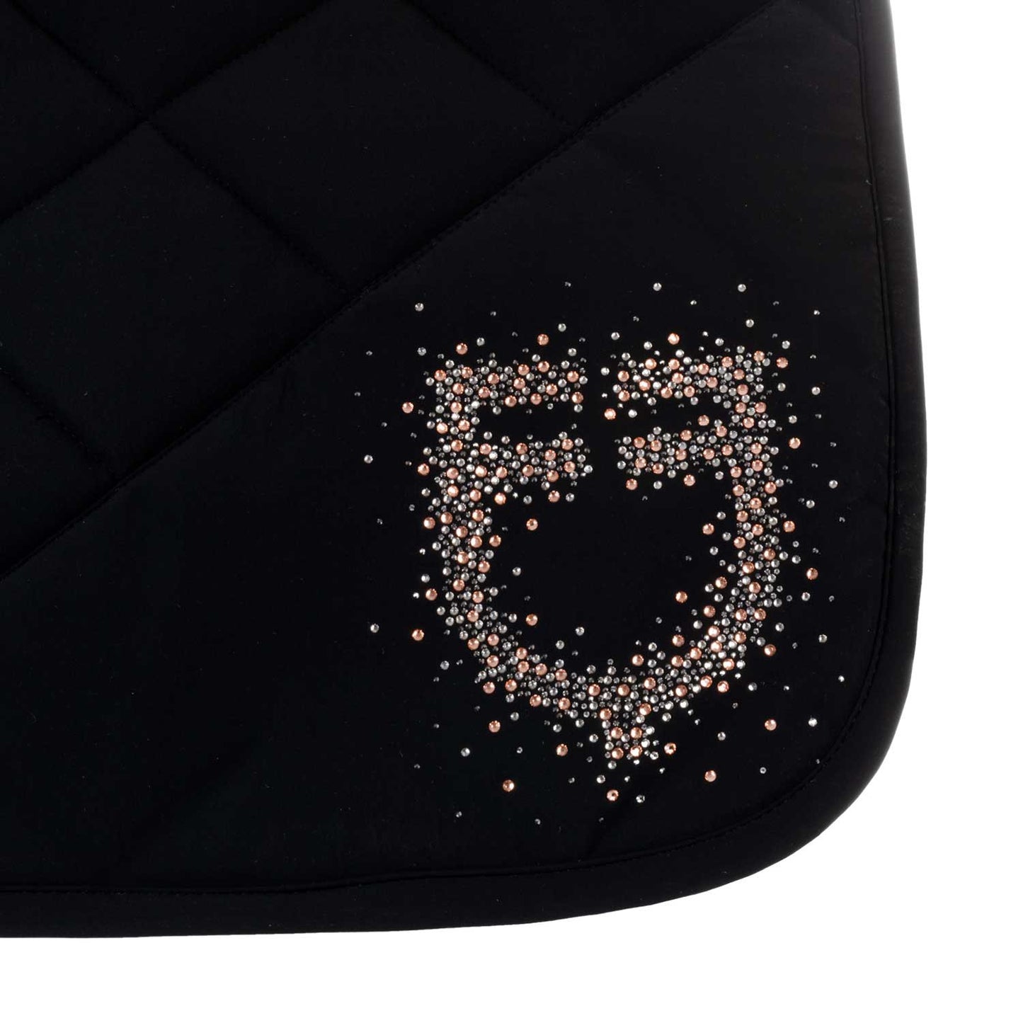 Sudadera para montar en tejido técnico con logo de strass Equestro - Negro