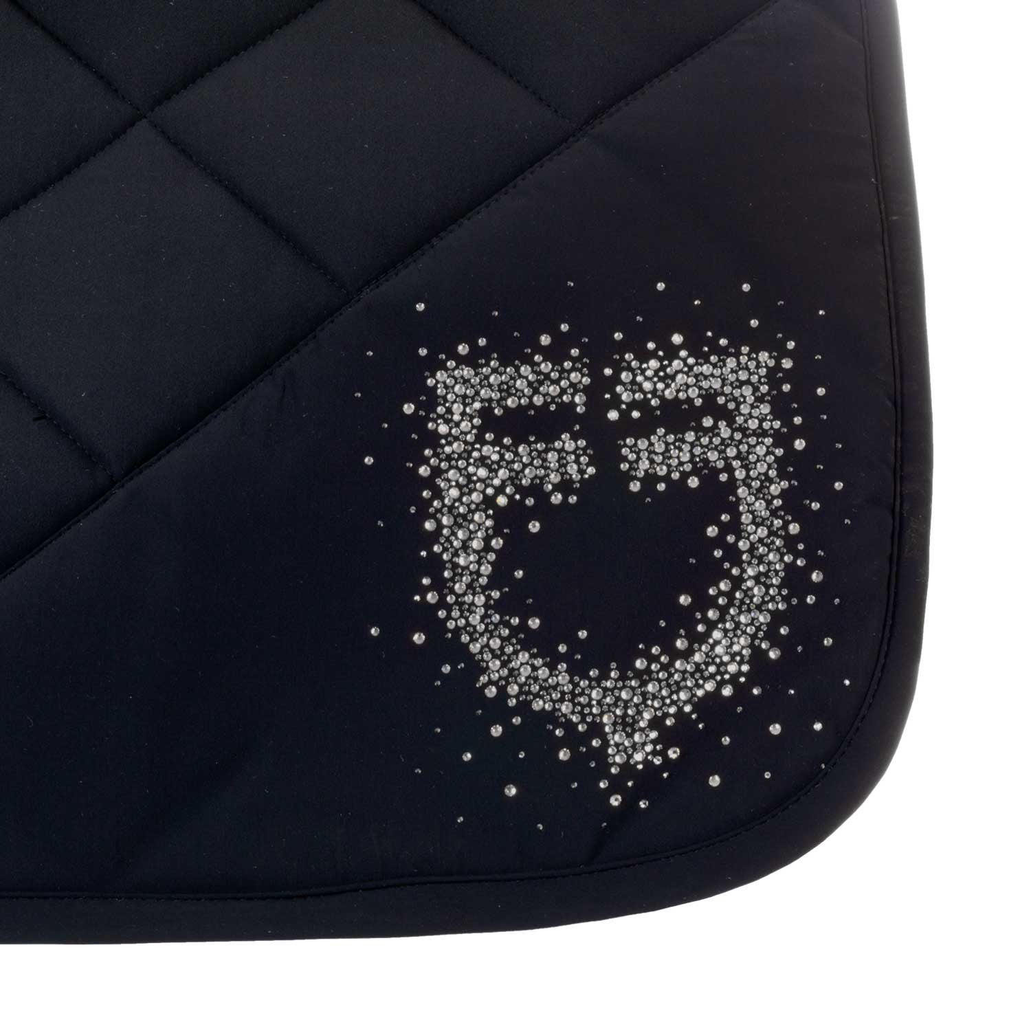 Sudadera para montar en tejido técnico con logo de strass Equestro - Black/Black