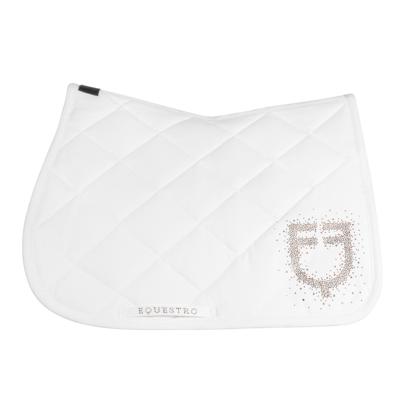 Sudadera para montar en tejido técnico con logo de strass Equestro - Blanco