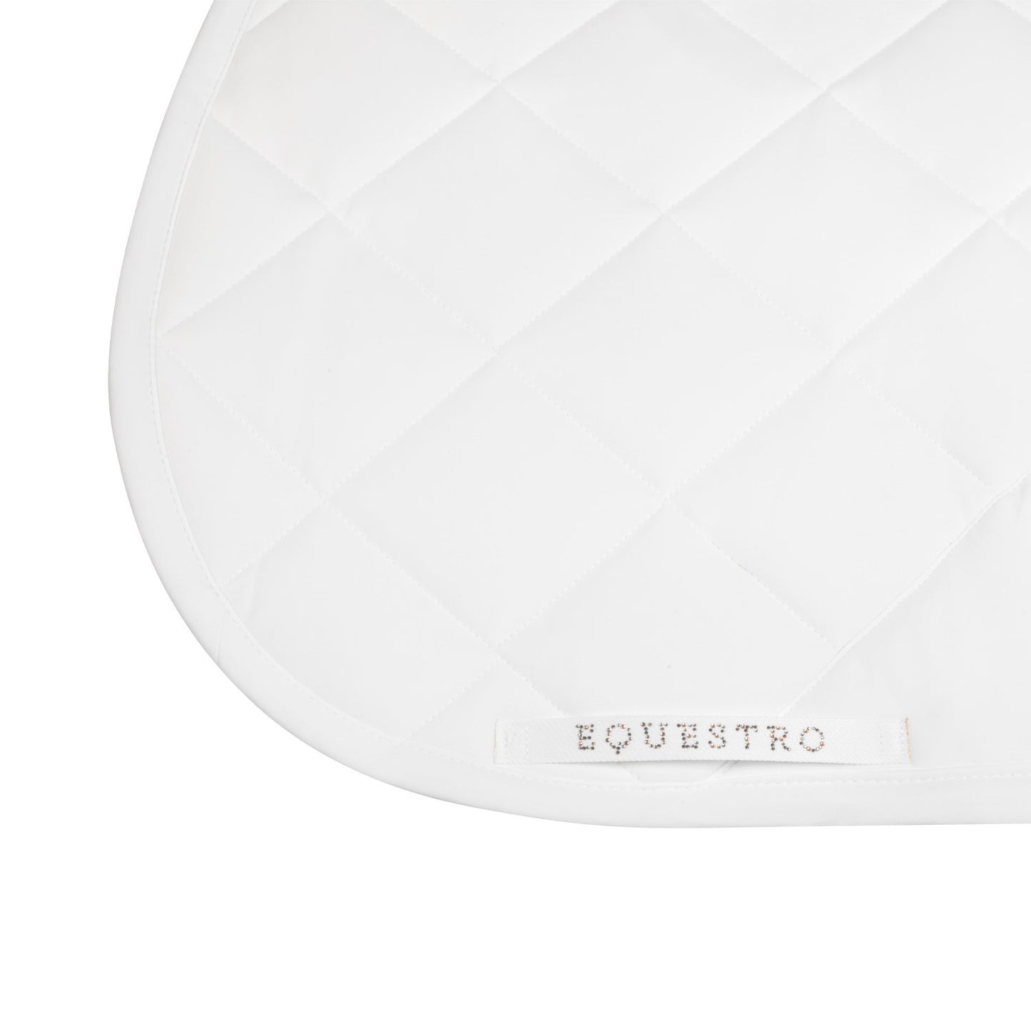 Sudadera para montar en tejido técnico con logo de strass Equestro - Blanco