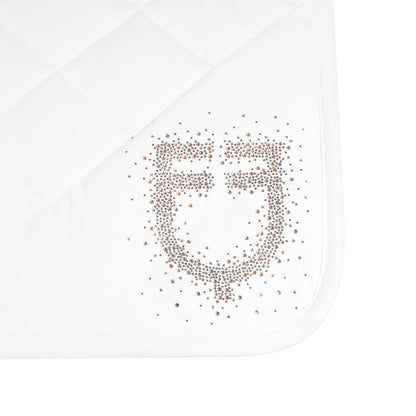 Sudadera para montar en tejido técnico con logo de strass Equestro - Blanco