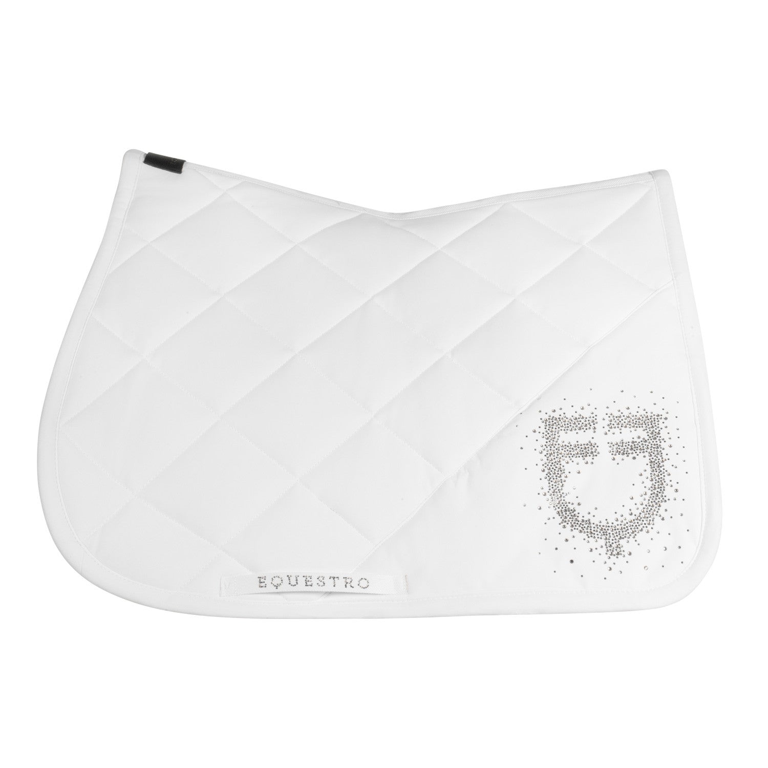Sudadera para montar en tejido técnico con logo de strass Equestro - White/White