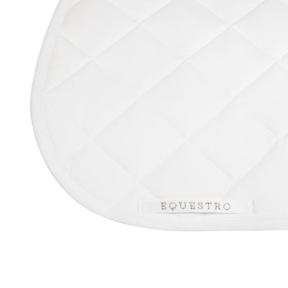 Sudadera para montar en tejido técnico con logo de strass Equestro - White/White